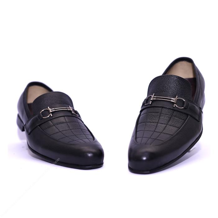 Men’s Black Full-Grain Leather Horsebit Loafers - Image 4