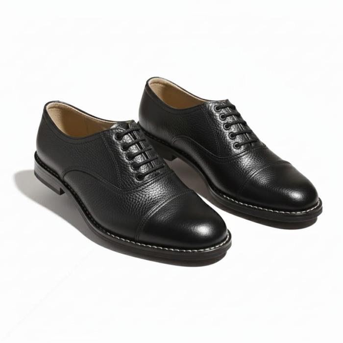 Imperial Classic Leather Oxford Shoes – Handcrafted Closed-Lace Dress Shoes with Leather Sole - Image 3