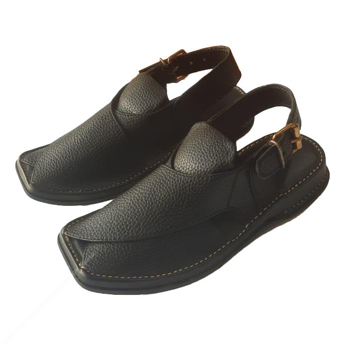 Smart Zalmi Kids Peshawari Chappal – Dotted Black Traditional Edition