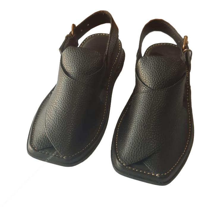 Smart Zalmi Kids Peshawari Chappal – Dotted Black Traditional Edition - Image 2