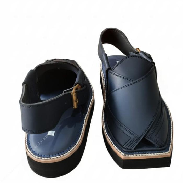 Completely Hand Stitched Iconic Black Kaptaan Chappal | Double Sole Leather - Image 4
