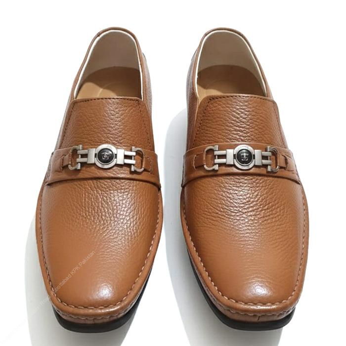 Handcrafted Men’s Mustard Buckle Penny Loafers – Genuine Leather | Premium Leather Sole - Image 4