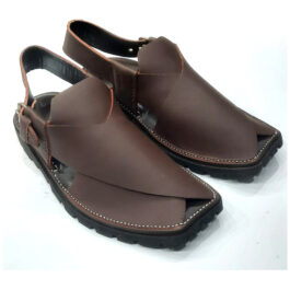 Premium Mate Brown Peshawari Chappal with Vibram Sole | MughalShoes.com