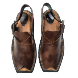 Premium Mustard Double Shade Peshawari Chappal with Vibram Sole | MughalShoes.com