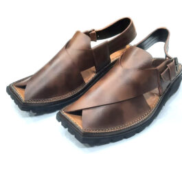 Premium Mustard Double Shade Peshawari Chappal with Vibram Sole | MughalShoes.com