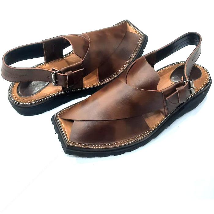 Premium Mustard Double Shade Peshawari Chappal with Vibram Sole | MughalShoes.com - Image 3
