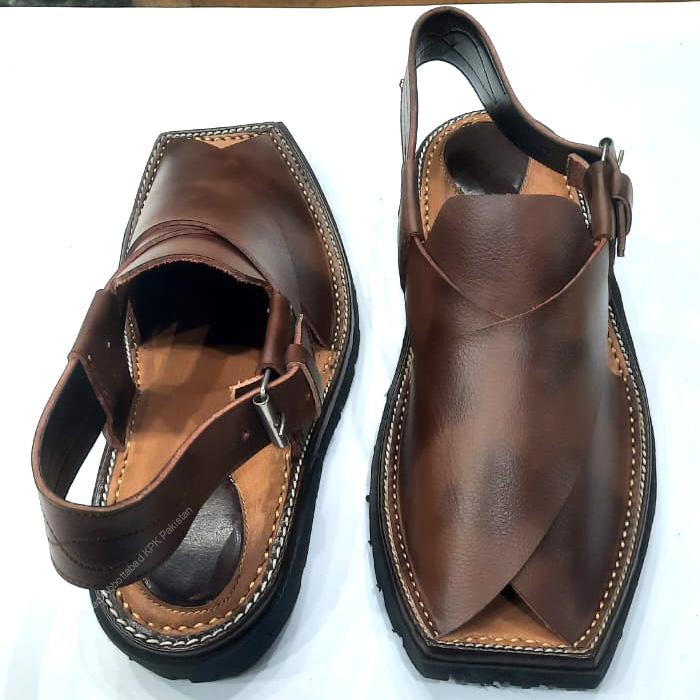 Premium Mustard Double Shade Peshawari Chappal with Vibram Sole | MughalShoes.com - Image 4