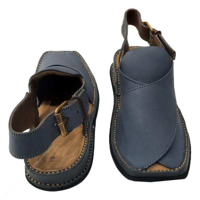 Royal Zalmi Kids Peshawari Chappal – Ash Grey Signature Edition - Image 3