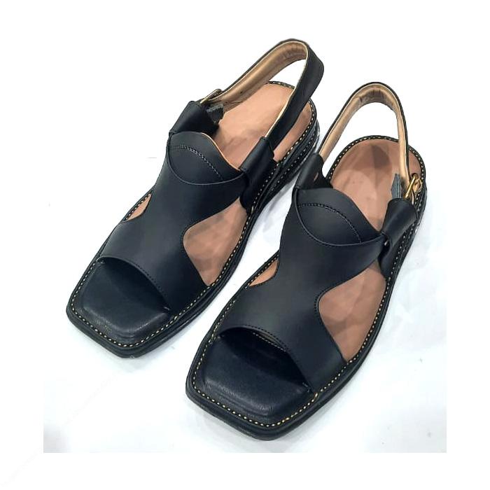 Zalmi Panjedar Half Chappal – Premium Pure Kuram Leather