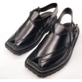Premium Black Peshawari Chappal with Vibram Sole