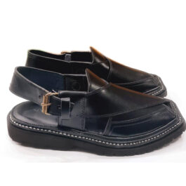 Premium Black Peshawari Chappal with Vibram Sole